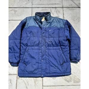 90s Nike Vintage Blue Puffer Jacket - Used Condition